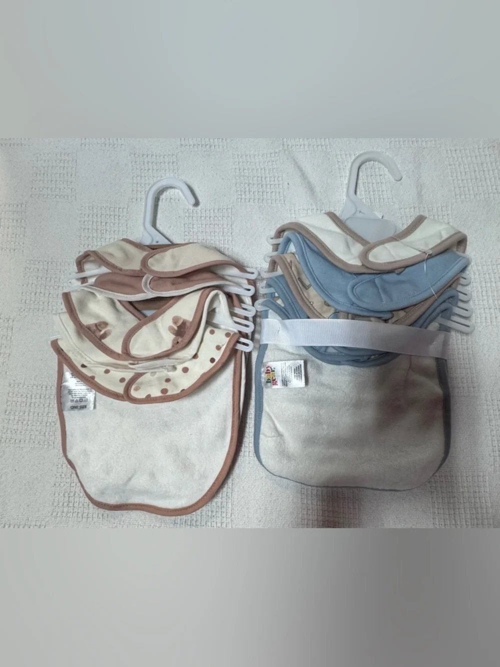 Pearl Baby Bib Set in Beige, Brown, Cream, Blue - 5 Pack Baby gear.